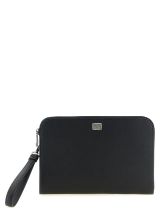 Black Calfskin Clutch Bag