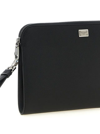 Black Calfskin Clutch Bag