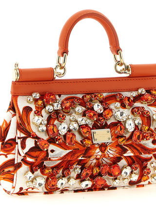 Orange Cotton Handbag