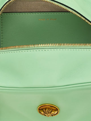 Bolso de hombro bicolor de piel de cordero
