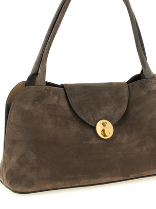 Brown Calfskin Shoulder Bag