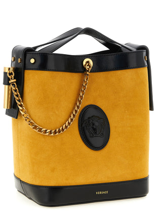Bicolor Calfskin Shoulder Bag