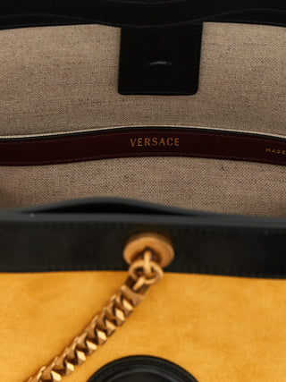 Bicolor Calfskin Shoulder Bag