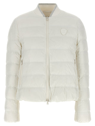 Chaqueta blanca de poliéster de largo completo