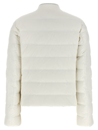 Chaqueta blanca de poliéster de largo completo