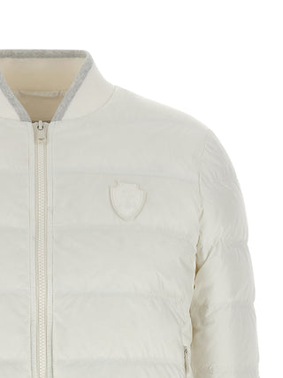 Chaqueta blanca de poliéster de largo completo