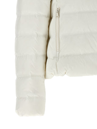 Chaqueta blanca de poliéster de largo completo