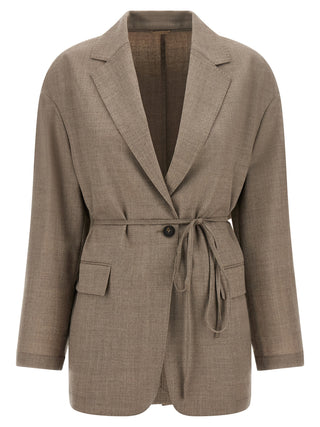 Beige Virgin Wool Blazer