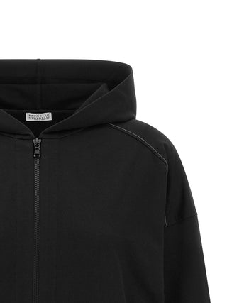 Black Cotton Sweatshirt
