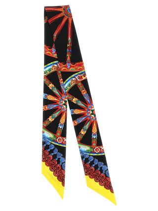 Fular de seda multicolor