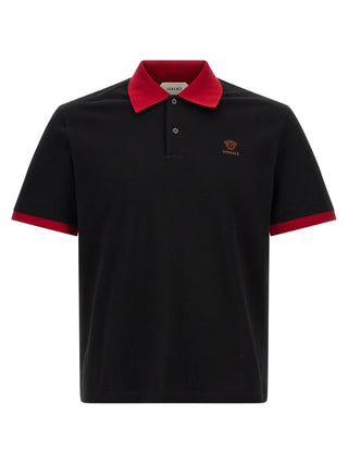 Black Cotton Polo Shirt
