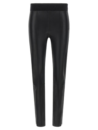 Black Lamb Leather Leggings
