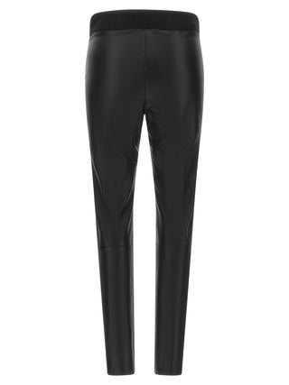 Black Lamb Leather Leggings