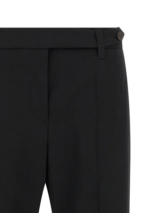 Black Virgin Wool Dress Pants