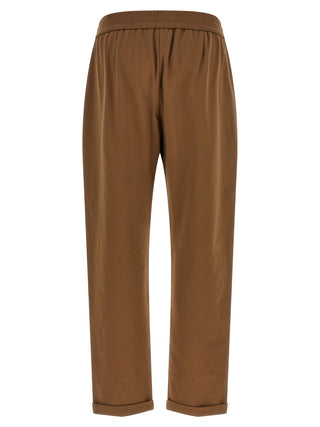 Brown Cotton Joggers (Workout Pants)