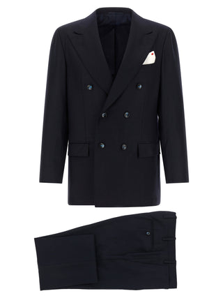 Blue Virgin Wool Two-Piece Suit