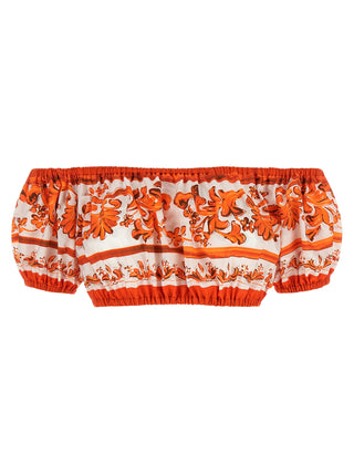 Blusa naranja de algodón