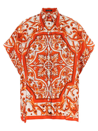 Orange Silk Blouse