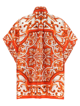 Orange Silk Blouse
