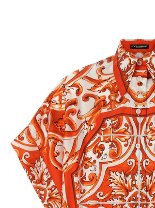 Orange Silk Blouse