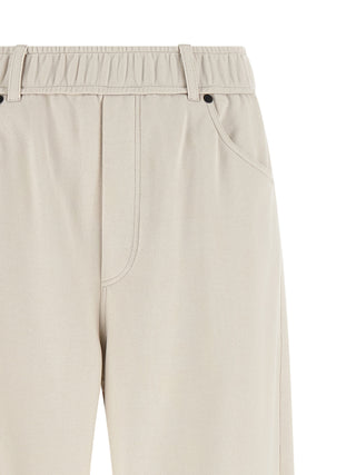 Pantalones deportivos beige de algodón