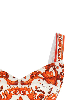 Blusa de seda naranja