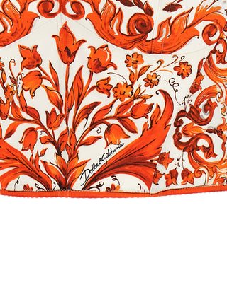 Blusa de seda naranja
