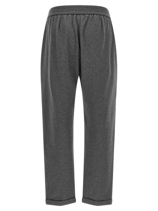 Pantalones casuales de algodón gris