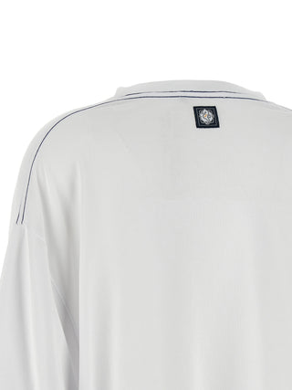 Camiseta de algodón azul