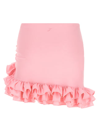 Falda larga multicolor de poliamida