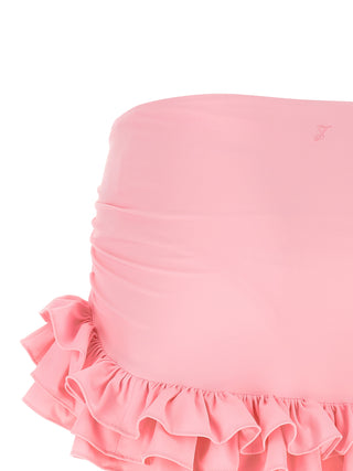 Falda larga multicolor de poliamida