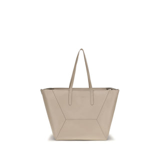 Beige Calf Leather Bos Taurus Shoulder Bag