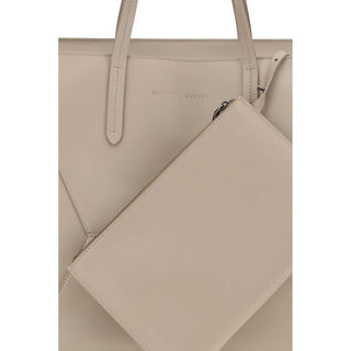 Beige Calf Leather Bos Taurus Shoulder Bag