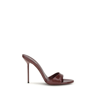 Bordeaux Calf Leather Bos Taurus Stiletto Heel Sandals