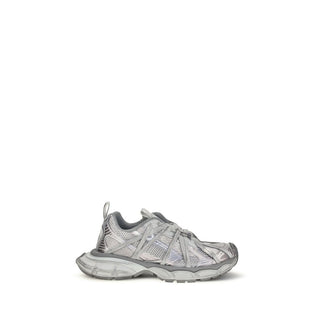 Gray Polyethylene Athletic Sneakers