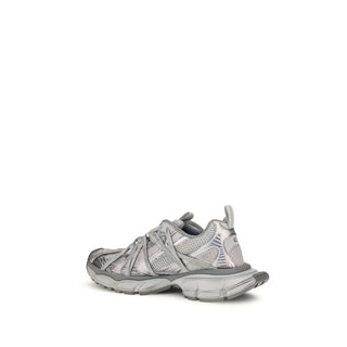Gray Polyethylene Athletic Sneakers