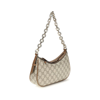 Bolso de mano beige de tela