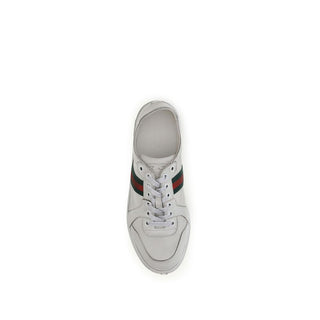 White Calf Leather Bos Taurus Athletic Sneakers
