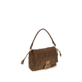 Brown Raffia Shoulder Bag