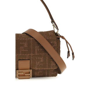 Brown Raffia Shoulder Bag
