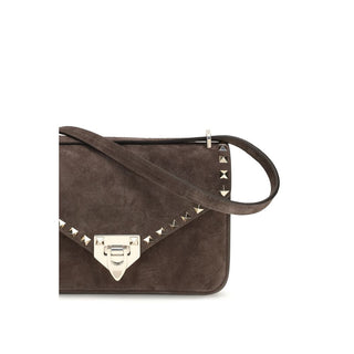 Brown Suede Leather Shoulder Bag