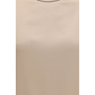 Beige Elastane Blouse