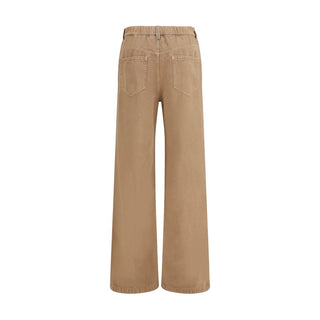 Vaqueros de algodón beige