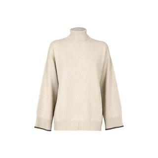 Beige Cashmere Turtleneck