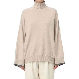 Beige Cashmere Turtleneck