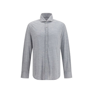 Gray Silk Dress Shirt