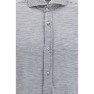 Gray Silk Dress Shirt