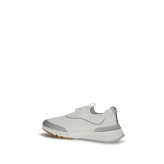 White Cotton Athletic Sneakers