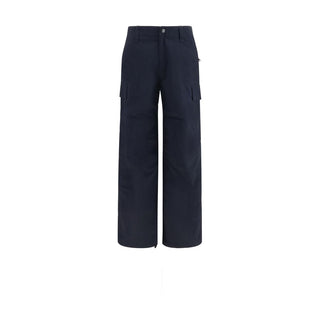 Blue Polyamide Cargo Pants