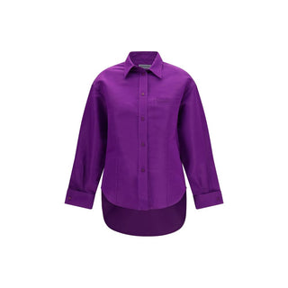 Camisa de algodón morada